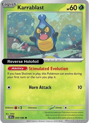 Karrablast Reverse Holofoil SV: Black Bolt 009/086 Near Mint