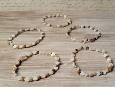 5-Piece Bracelet Set with Heart-Shaped Shell and Jasper Beads