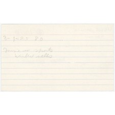 Willie Wells Signed Index Card JSA LOA