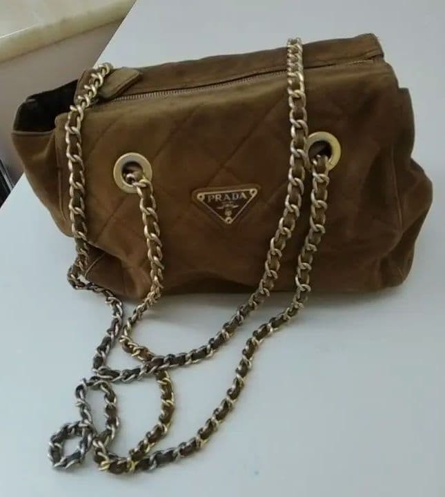 PRADA Brown Quilted Shoulder Bag Luxury fashion / contemporary luxury Italian thumbnail 2