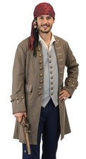 Exact JACK SPARROW COAT Pirate Costume jacket M/L/XL