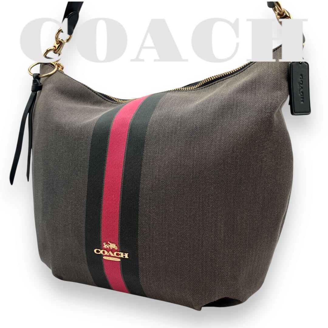 Coach Shoulder Bag Canvas Multicolor Authentic G04121771