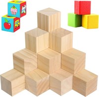 24 StüCk Holz WüRfel 40Mm Kleine HolzwüRfel NatüRliche Blanko Diy HolzblöCke Hol