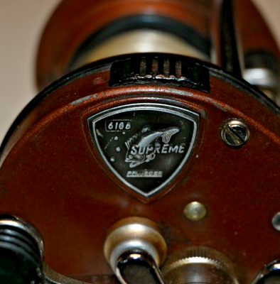 Vintage Pflueger Supreme 610B Free Spool Level Wind Reel Brown | eBay