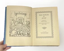 The Fables of Aesop Illustrated 1931 EXCELLENT Antique Classic Dark Fairytales
