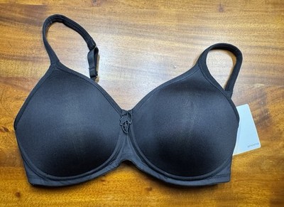 AMOENA Lara SB Size 38B Mastectomy T-Shirt Bra 0675 Black Comfort - NWT