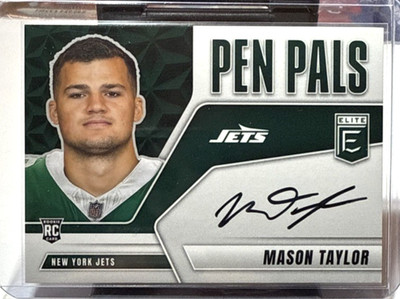 MASON TAYLOR 2025 Panini Donruss Elite Pen Pals Rookie On Card