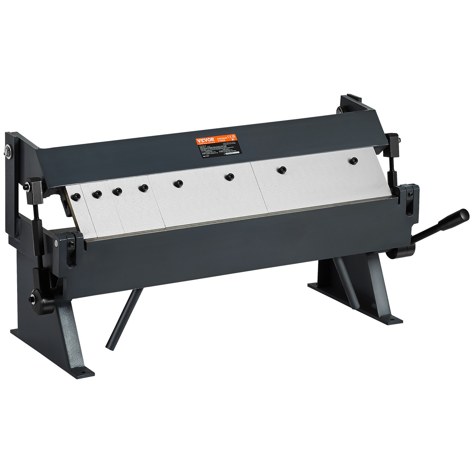 VEVOR 24 in Sheet Metal Bender 0-135° Brake Bending 14 Gauge Removable Fingers