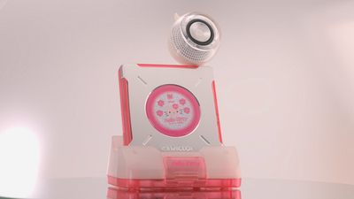 HELLO KITTY VICTOR XM-MD55 silver PINK Sanrio Minidisc MD Player
