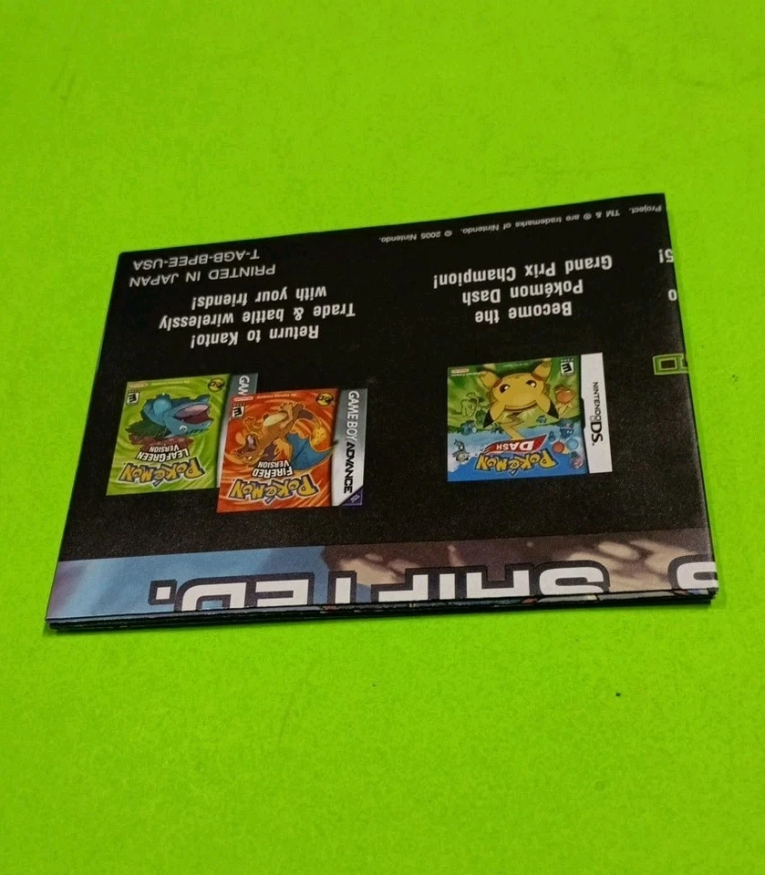 Pokemon Emerald Version Game Boy Advance GBA Insert Poster Rare VG LikeNew Mint - Image 4 of 4