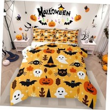 Halloween Comforter Set Cartoon Pumpkin Duvet Insert Lantern Twin Multi 17