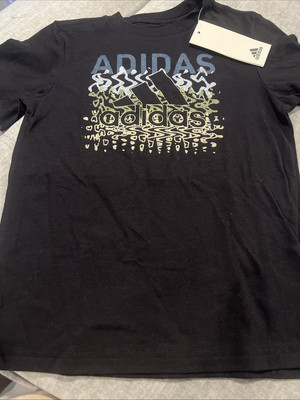 NWT Boys Adidas Black Short Sleeve T-Shirts Sz