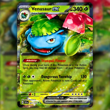 Venusaur EX 001/142 Double Rare Holo Pokemon Card (SV07: Stellar Crown) NM