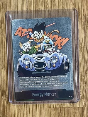 Dragon Ball Super Card Game Son Goku Energy Marker Silver Foil E-71 Bandai NM