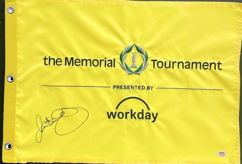 Rory Mcilroy Signed Autographed The Memorial Golf Pin Flag Masters Psa/Dna Coa