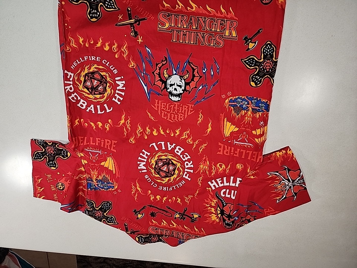 Stranger Things Hellfire Club Button Down Graphic… - image 4