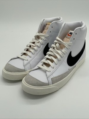 Nike Blazer Mid 77 VNTG Leather Men Size 10.5 White Black Used BQ6806-100