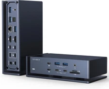 iVANKY FusionDock Max 1 – Dual TB4 Dock for Quad 6K Displays & 20 Ports