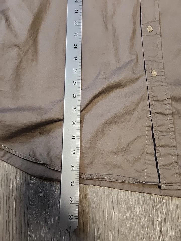 Raceway Ministries TMS Texas Logo Brown Short Sleeve Shirt Button Down Mens 2XL - Image 3 of 4