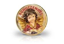 2 Euro mit Farbapplikation Schutzengel Motiv 1 vergoldet