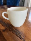 Vintage Corning Pyrex Milk Glass Military  Mess Hall Handle Mug Cup HTF