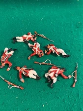 HAND PAINTED CUSTOM CONVERTED AWI BRITISH LIGHT INFANTRY CASUALTIES