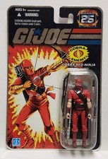 G.I. Joe 25th Anniversary Cobra Red Ninja 2007 Wave 3 MOC Flat Foil Variant