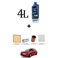 Hoffcar Servicekit 4 Filter Und 4L ÖL FüR Alfa Romeo Mito (955) 1.4 TB 103Kw