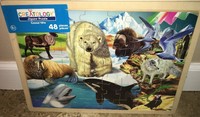Creatology 48 Piece Wooden Jigsaw Puzzle Arctic Animals Water Elk Bear Shark Creatology 48 Piece Wooden Jigsaw Puzzle Arctic Animals Water Elk Bear Shark