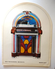 Wurlitzer 1050 Jukebox Flyer 1973 fonografo pieghevole originale art 8,5" x 11"
