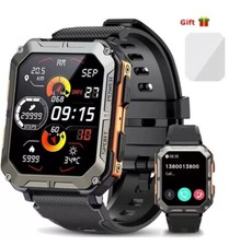 Military Smart Watch for Men Answer/Make Calls Rugged Tactical Fitness Tracker.
