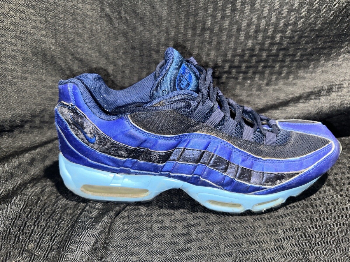 Rare 2004 Nike Air Max 95 Blue Color Wave Snake Skin Men's