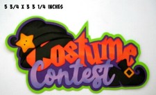 COSTUME CONTEST HALLOWEEN paper piecing TITLE Premade Scrapbook Pages Rhonda