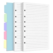 A5 Refill Paper, 7-Hole Planner Inserts for A5 Binder Budget Planner Journals...