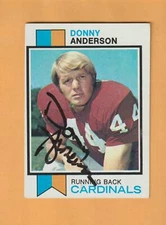Donny Anderson St. Louis Cardinals AUTO Signed 1973 Topps Texas Tech 1L