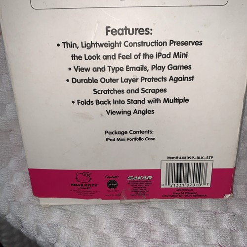 Hello Kitty IPad Mini Portfolio Case With Multiple Viewing Angles NIB - Picture 4 of 6