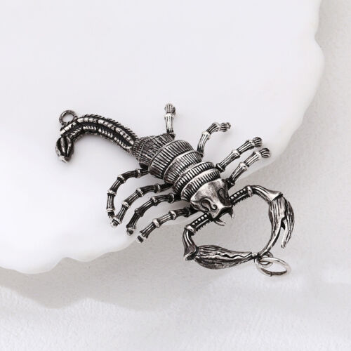Ciondolo grande scorpione argento sterling 925 massiccio fatto a mano uomo vintage hip hop