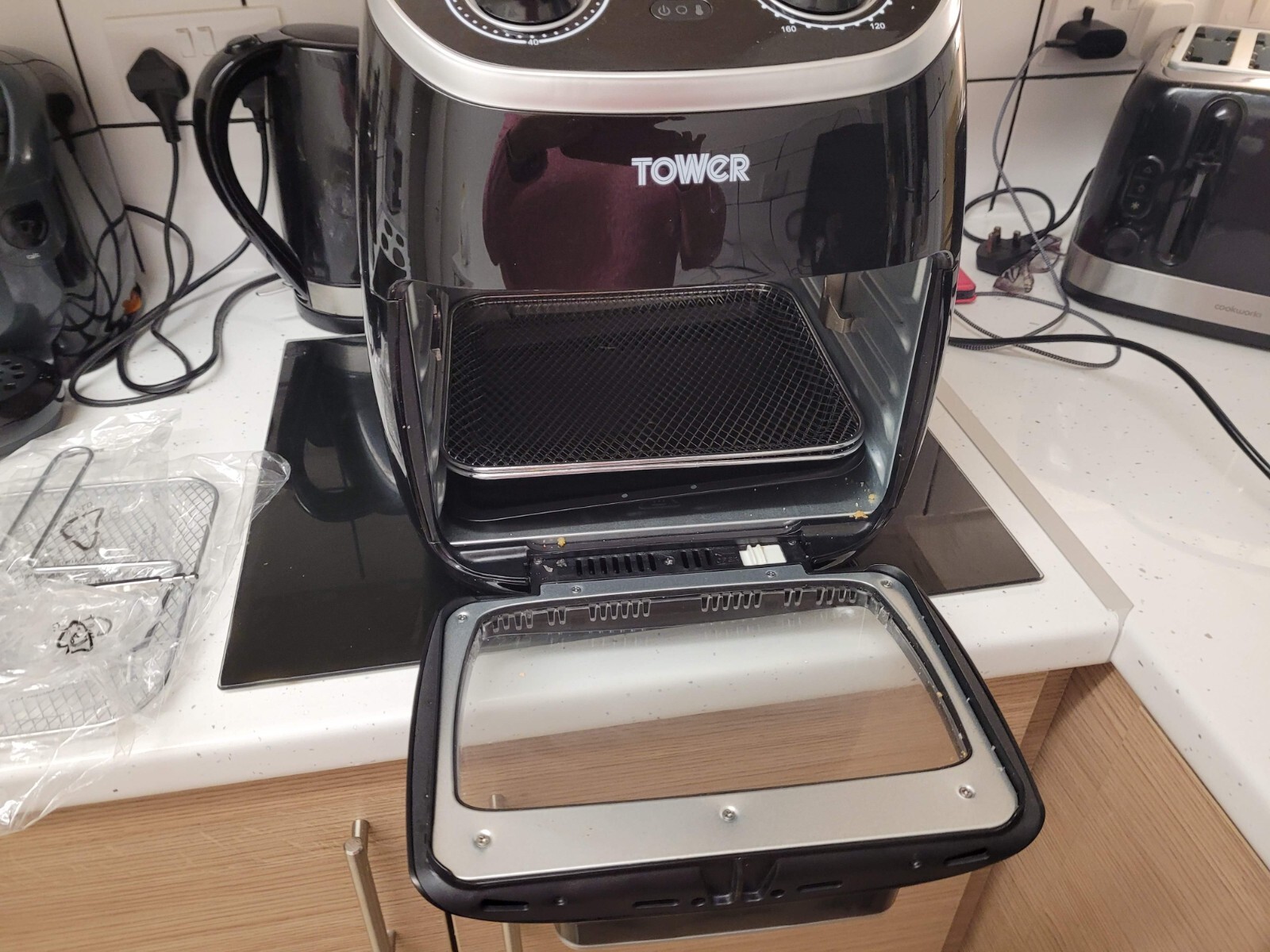 Tower Xpress Pro 11L Digital Air Fryer with rotisserie T17076
