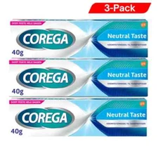 3 x Corega Dental Denture Adhesive Fixodent Gum Protector Cream 40g