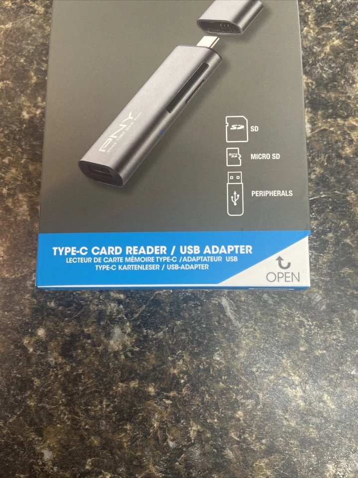 PNY USB-C 3.1 Type-C Card Reader USB Adapter - P-CRMUS3A-BX - 751492617152 Seald - Image 4 of 4