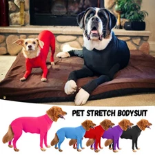 Pet Dog Bodysuit Slim Jumpsuit Coat Dog Stretchy Recovery Post Surgery Suit.