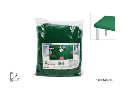 x Tischteppich Grün Spielmatte Tuch Roulette Poker 140x140cm dfh