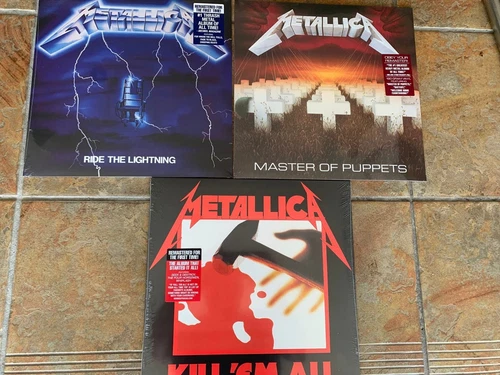 Metallica 3 x Vinyl LP Bundle Master of Puppets Kill Em All & Ride The Lightning