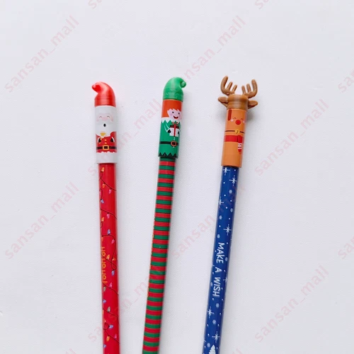 Neu Legami Set Weihnachten mit 3 löschbaren Gelstiften Santa Claus Reindeer Elf - Bild 4 von 16