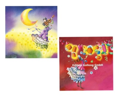 *NINA CHEN*Postkarte*Geburtstag*Happy Birthday*Mondschein*Lampions*14 x14cm