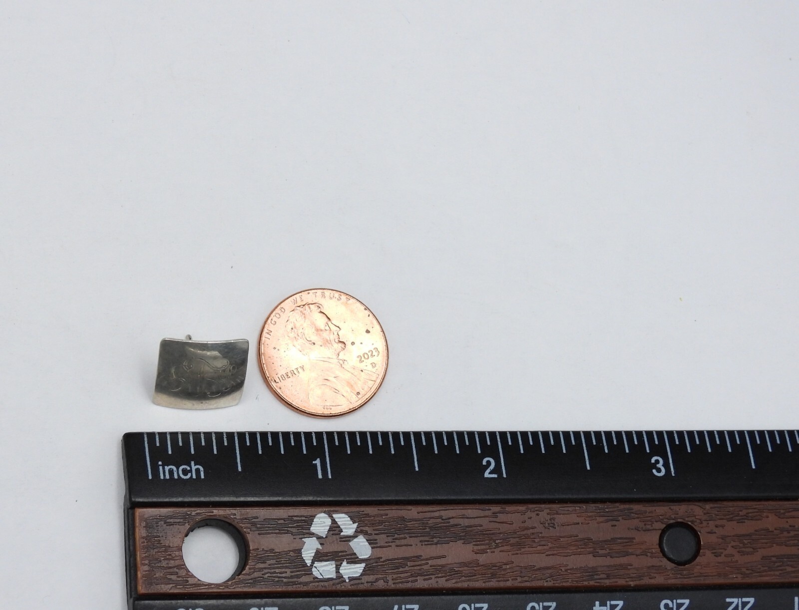 James Avery Single Square Stud Earring Solid 925 … - image 4