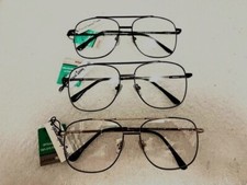 BIFOCAL READING GLASSES CLEAR LENS AVIATOR STYLE WITH SPRING HINGE