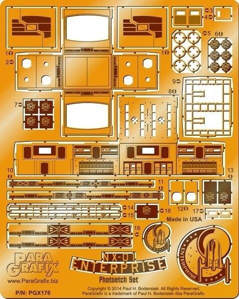 Paragrafix 176 x 1/350 Star Trek: USS Enterprise NX01 PE for Polar Lights