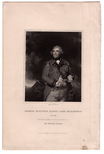 George Augustus Eliott, Lord Heathfield Engraving, England 1833