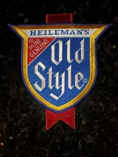 Large Vintage Heileman's Old Style Pure Genuine Beer Patch 7"x8" Memorabilia